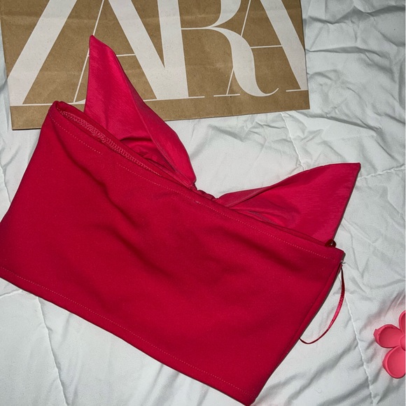 ZARA Bow Crop Top - Picture 6 of 10